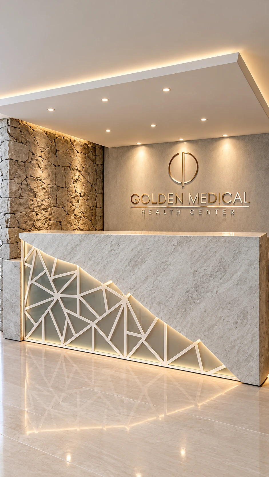 Recepción de Golden Medical Health Center en Tlalpan, Ciudad de México